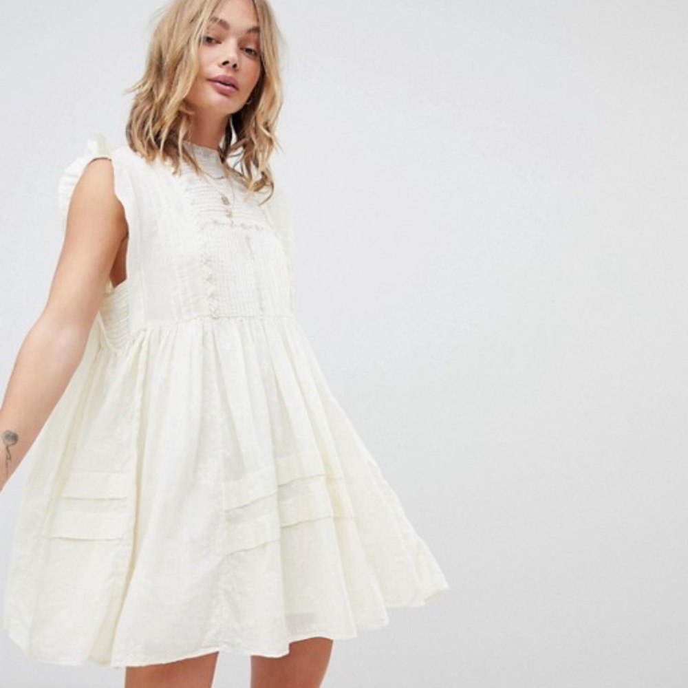 Free People Nobody Like You Mini Dress Lace Boho